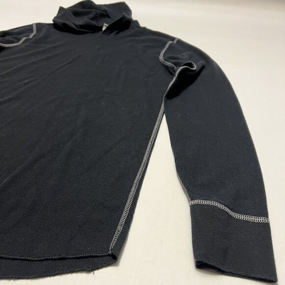 Next Level Apparel Hooded Thermal Long Sleeve Black Large - Picture 3 of 7